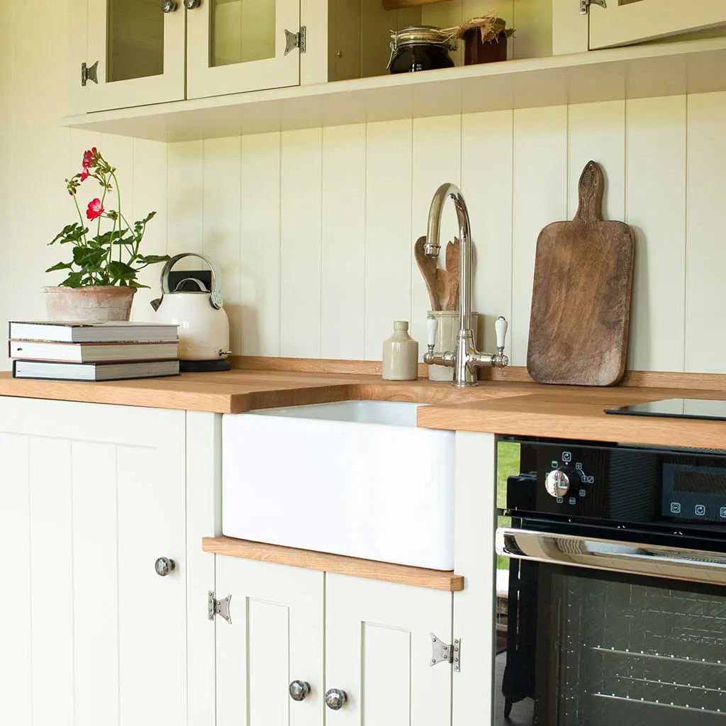 Shepherd's hut granny annexe kitchen