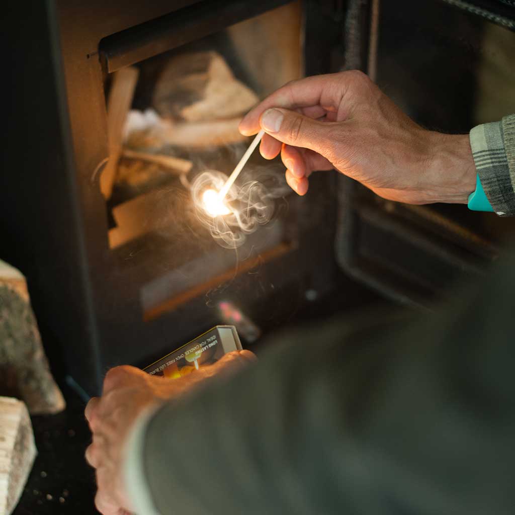 Shepherd's hut home extension log burner