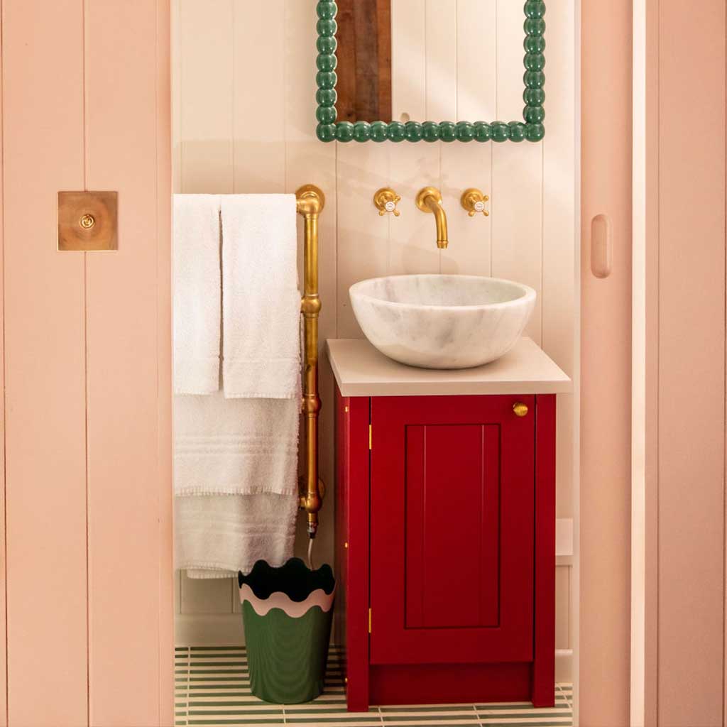 Shepherd's hut home extension bathroom