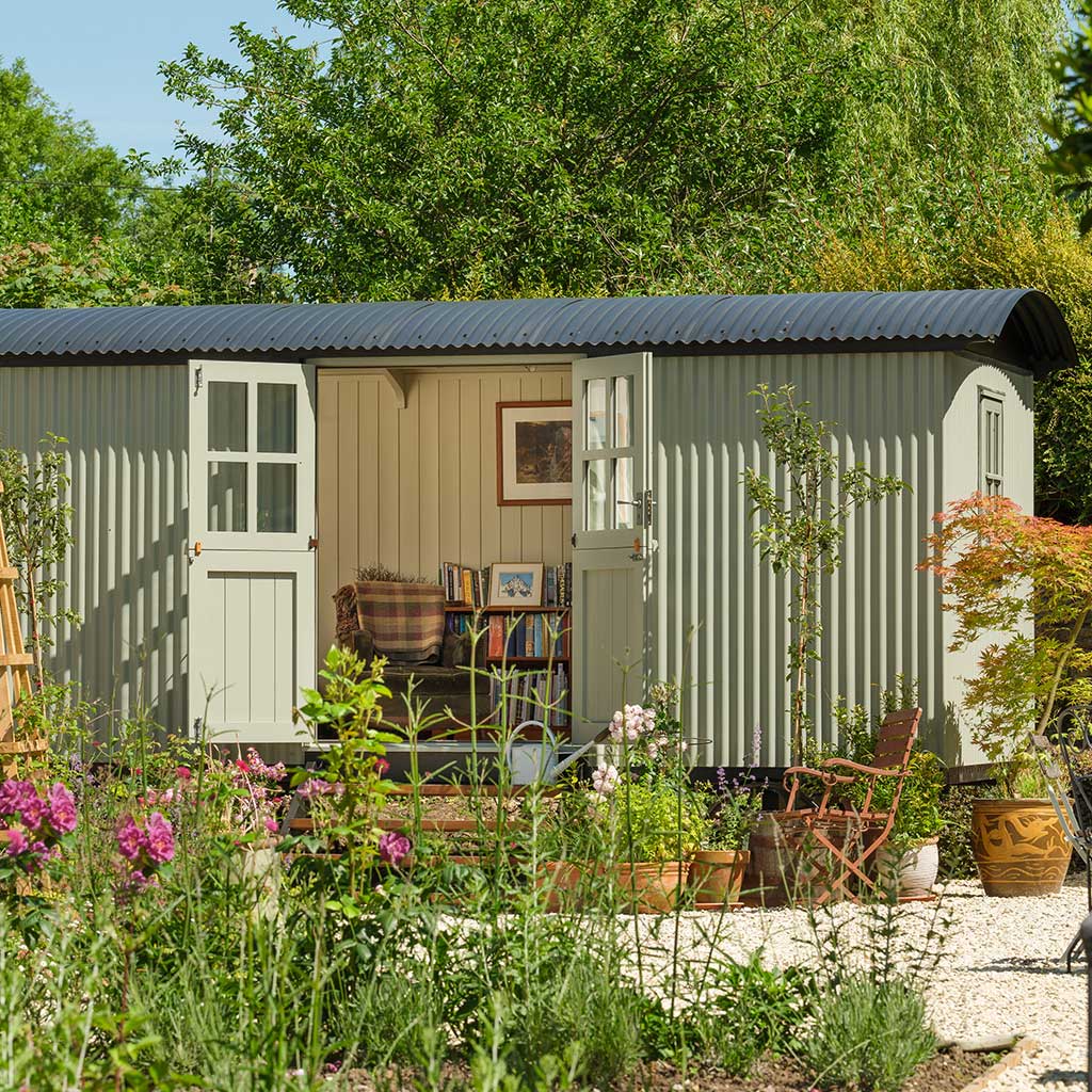 Shepherd's hut garden retreat