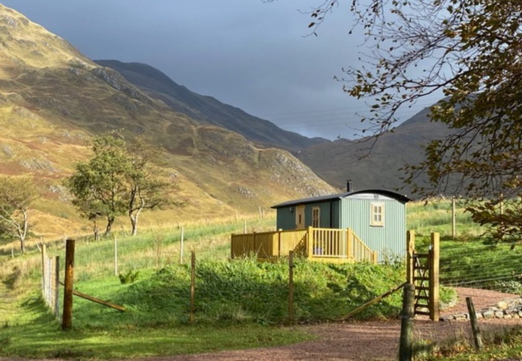 Cosy cabin in the Scottish Highlands