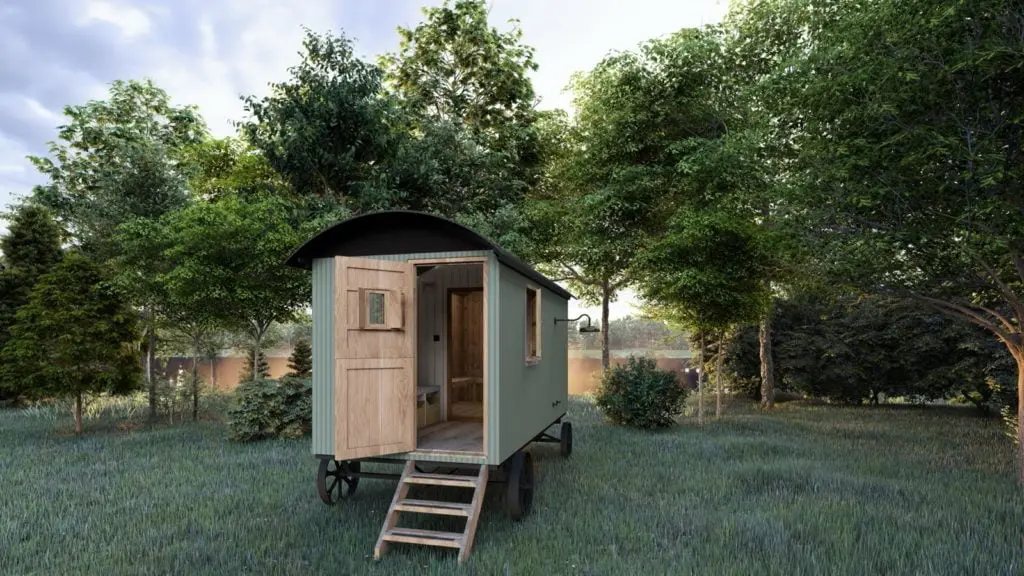 Plankbridge Sauna Snug shepherd's hut