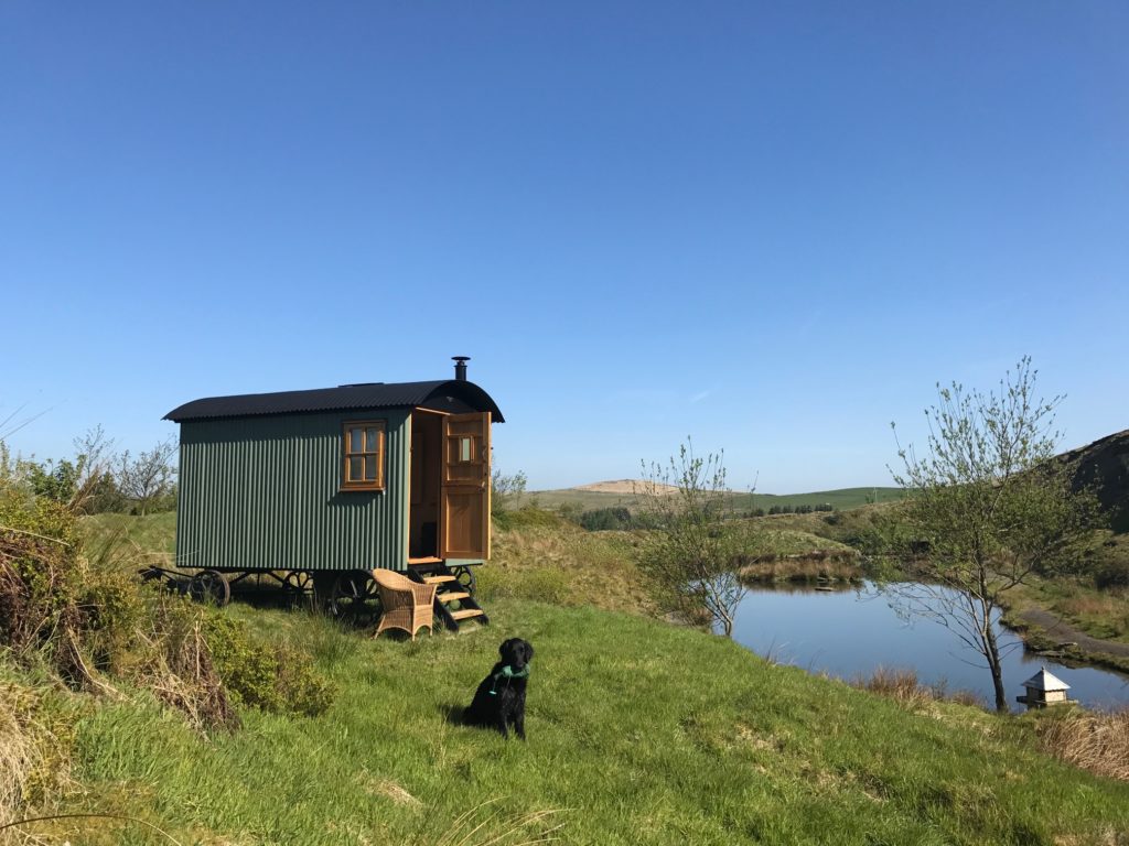 Classic Plankbridge shepherd's hut in quarry